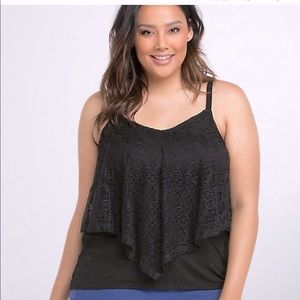 Torrid Lace Overlay Tank Top